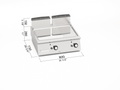 Fry-Top Gas Liso-Ranurado Compound S700 SG7FM8B-2/CPD - BERTO'S