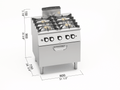 Cocina Industrial 4 Fuegos + Horno Gas G7F4+FG — BERTO'S