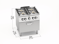 Cocina Modular de Pie 4 Fuegos Gas con Agua y Horno Eléctrico SG7F4+FE2/SC — BERTO'S
