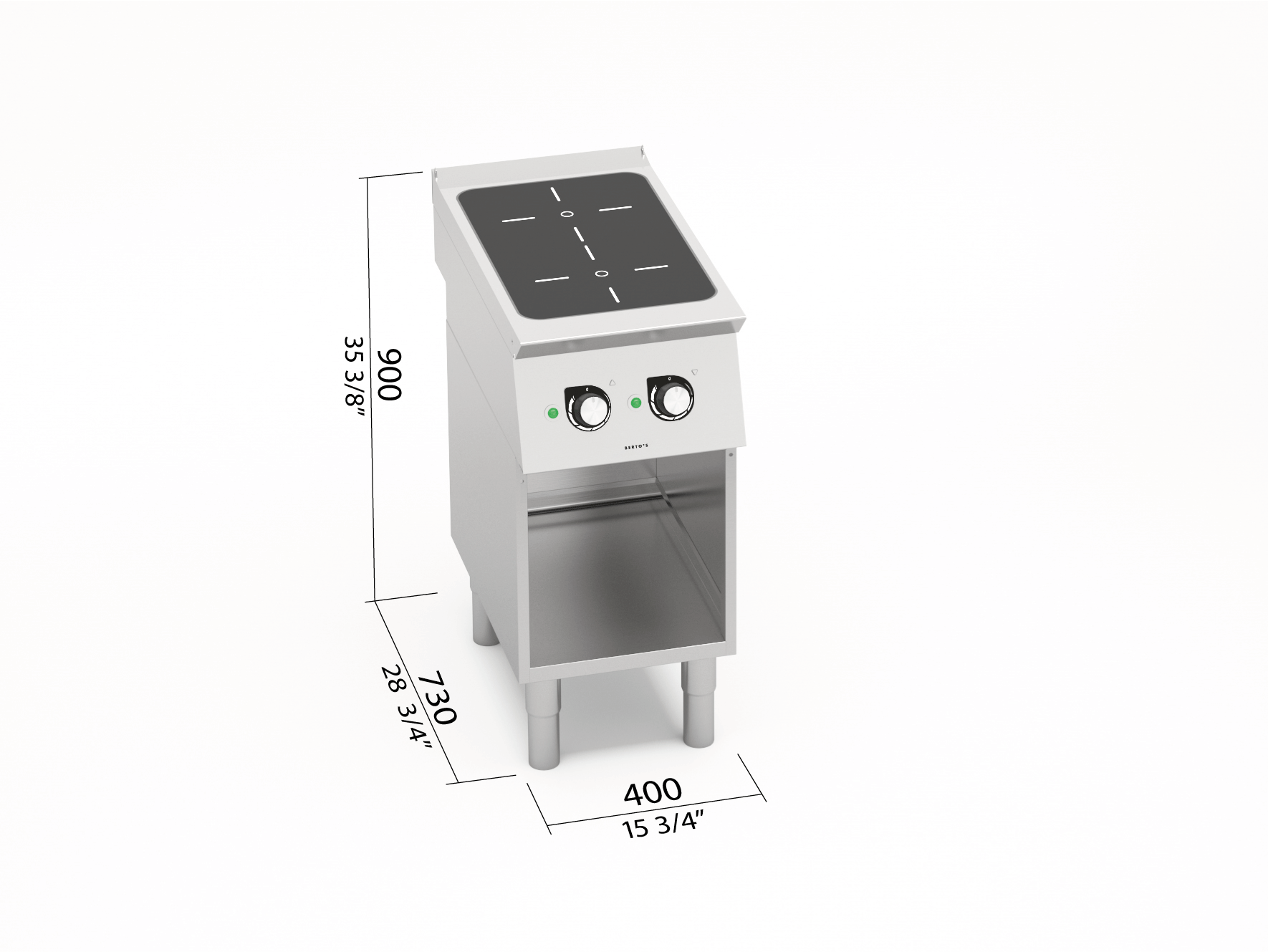 Cocina Inducción 2 Fuegos S700 SE7P2M/IND - BERTO'S