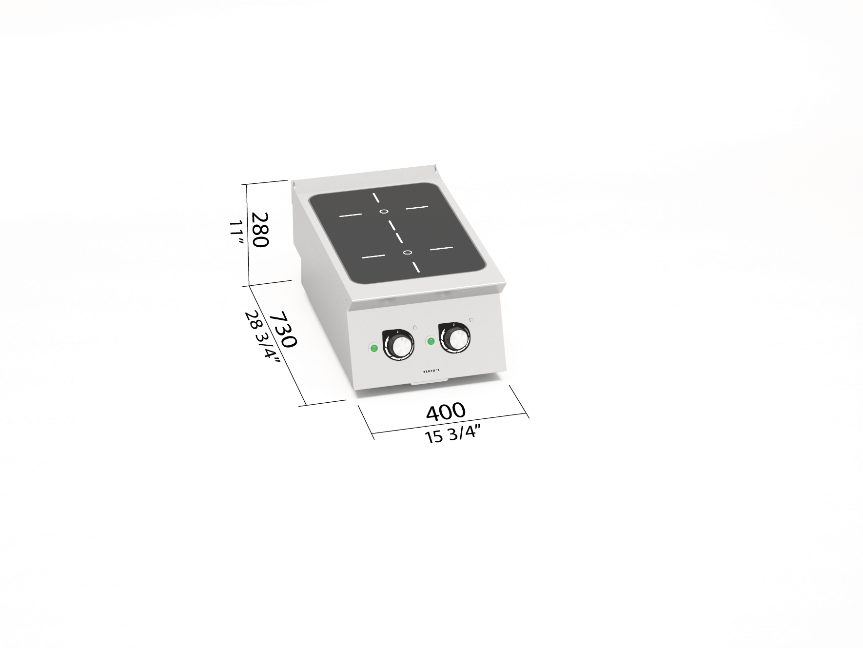 Cocina Inducción 2 Fuegos S700 SE7P2B/IND - BERTO'S