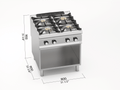 Cocina de gas de pie 4 fuegos con fondo agua SG9F4MPS/SC - BERTO'S