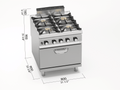 Cocina de gas de pie 4 fuegos con horno gas SG9F4PS+FG - BERTO'S