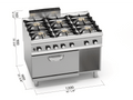 Cocina de gas de pie 6 fuegos con horno gas SG9F6PS+FG - BERTO'S