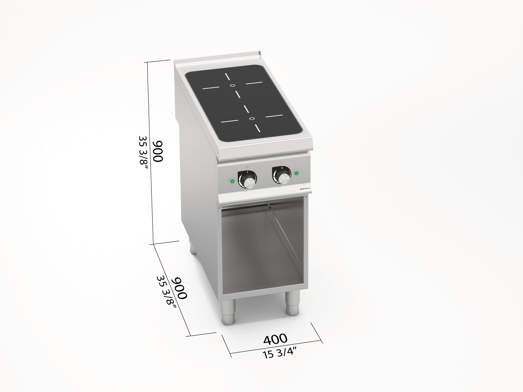 Cocina Inducción 2 Fuegos S900 SE9P2M/IND - BERTO'S