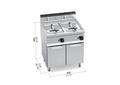 Freidora indirecta a gas con mueble 18+18L GL18+18MI - BERTO'S