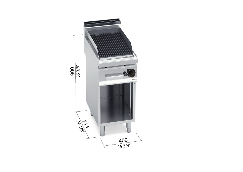 Barbacoa a gas con mueble 700 PLG40M/G - BERTO'S