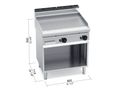Frytop Lisa Gas con Mueble 2 Zonas G7FL8M-2 - BERTO'S