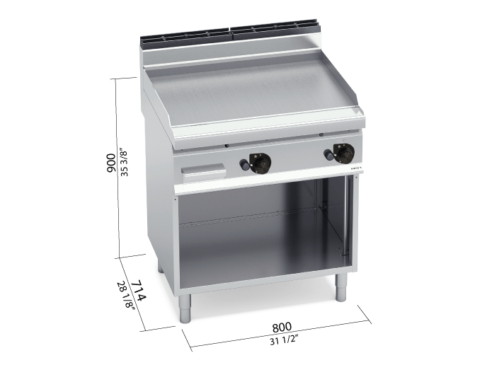 Frytop Lisa Gas con Mueble 2 Zonas G7FL8M-2 - BERTO'S