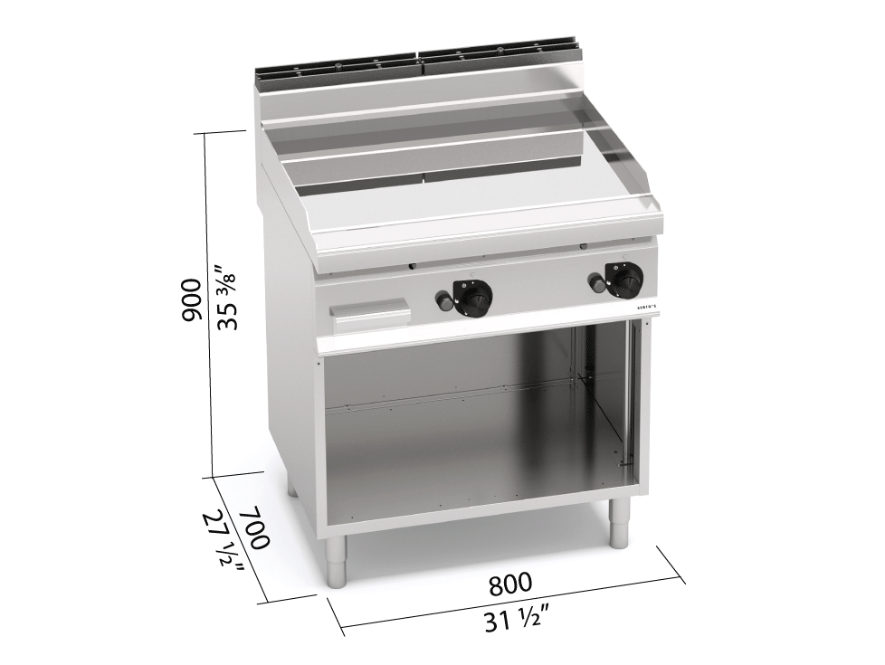 Frytop Lisa Gas Compound con Mueble 2 Zonas G7FL8M-2/CPD - BERTO'S