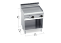 Frytop 700 mod. G7FR8M-2 gas de pie - BERTO'S