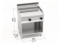 Frytop Eléctrico Compound Liso E7FL8MP-2/CPD — Gama 700, 9,6 kW BERTO'S