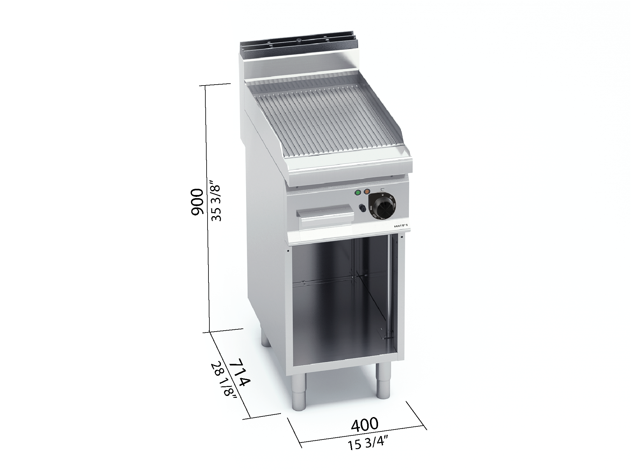 Frytop Eléctrico con Mueble E7FR4MP — Gama 700, 4,8 kW - BERTO'S