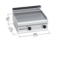 Frytop Eléctrico Sobremesa 700 7 EFR8BP-2 — 2 Zonas, 9,6 kW - BERTO'S