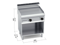 Frytop Eléctrico 700 E7FR8MP-2 con Mueble — BERTO'S