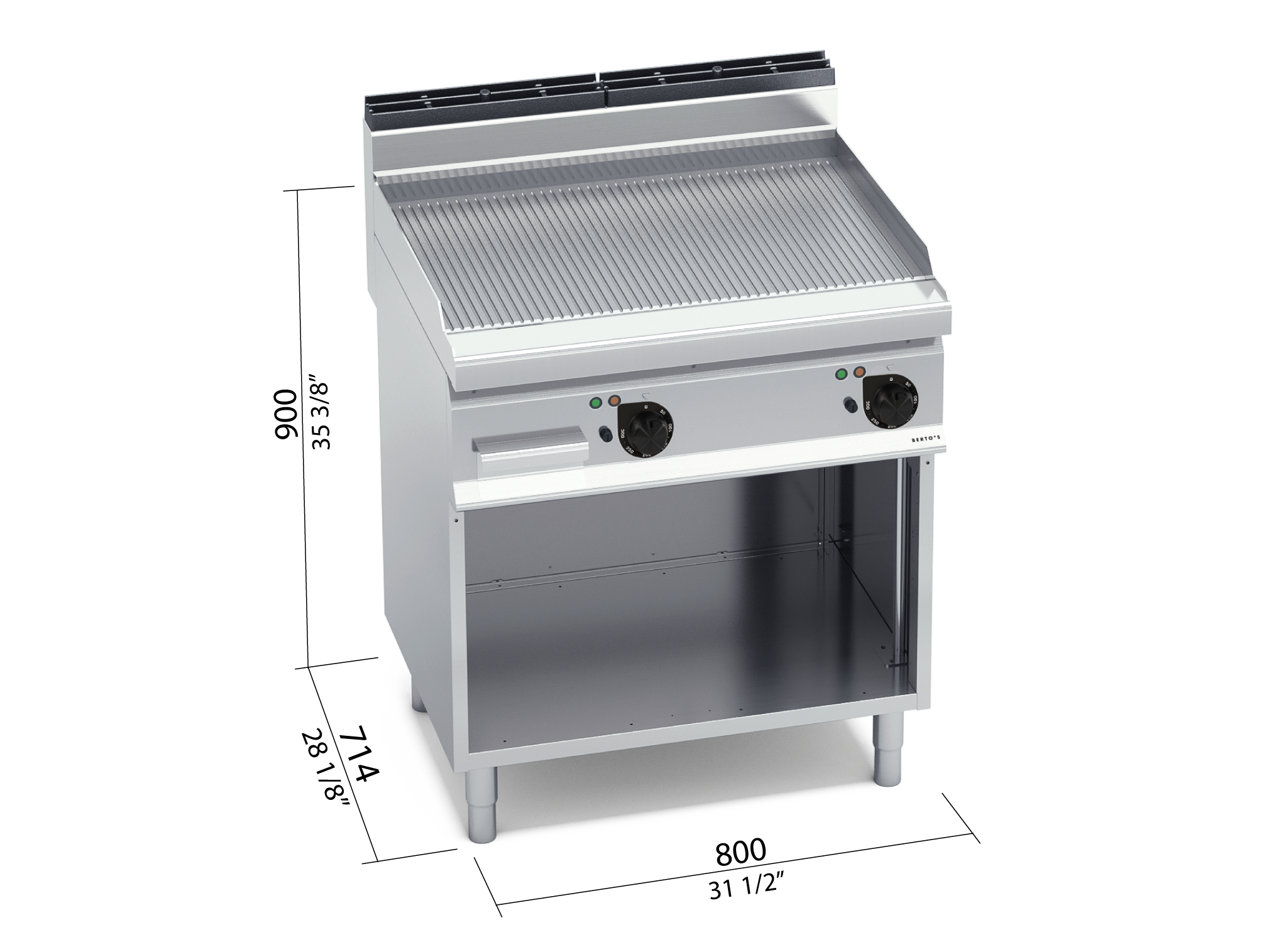 Frytop Eléctrico 700 E7FR8MP-2 con Mueble — BERTO'S