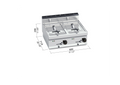 Freidora Eléctrica Sobremesa 10+10 L E7F10-8B — Gama 700, 2×6 kW BERTO'S