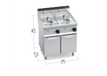 Freidora eléctrica con mueble doble 10+10 L E7F10-8M - BERTO'S