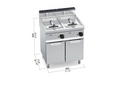 Freidora eléctrica con mueble doble 18+18L E7F18-8M - BERTO'S