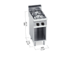Cocina 700 G7F2MP 2 Fuegos a Gas — BERTO'S