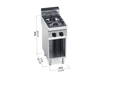 Cocina a gas 2 fuegos G7F2M - BERTO'S