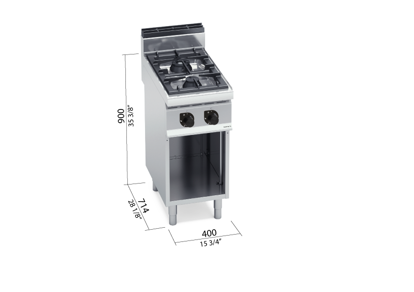 Cocina a gas 2 fuegos G7F2M - BERTO'S