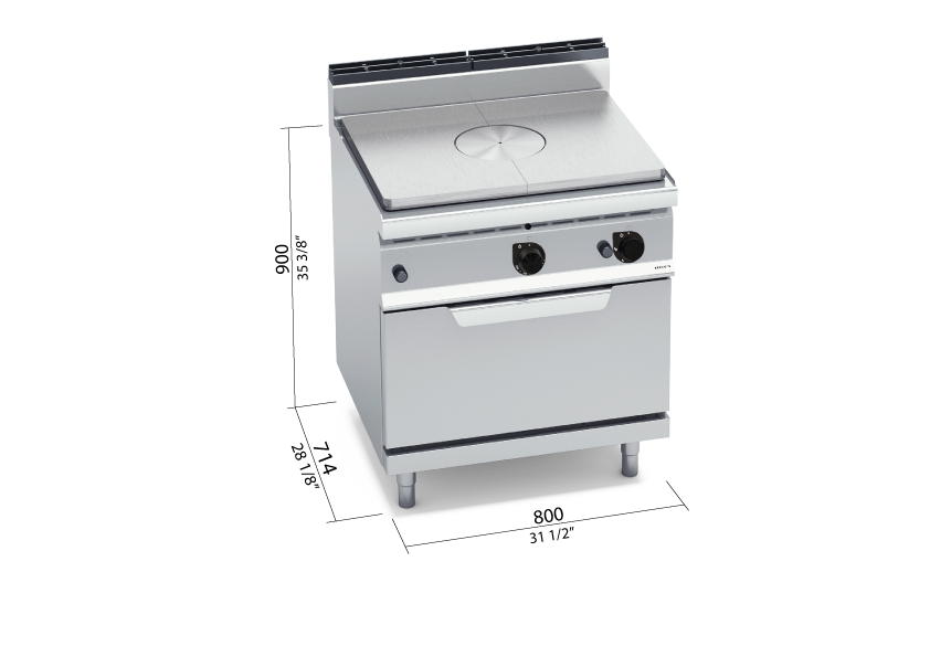 Placa radiante + horno GN 2/1 G7TP+FG - BERTO'S