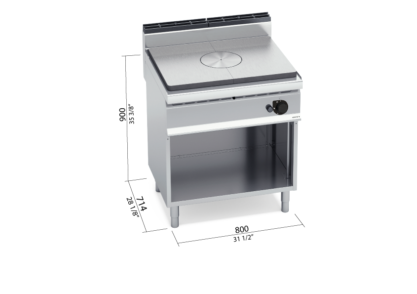 Placa radiante a gas con mueble G7TPM - BERTO'S
