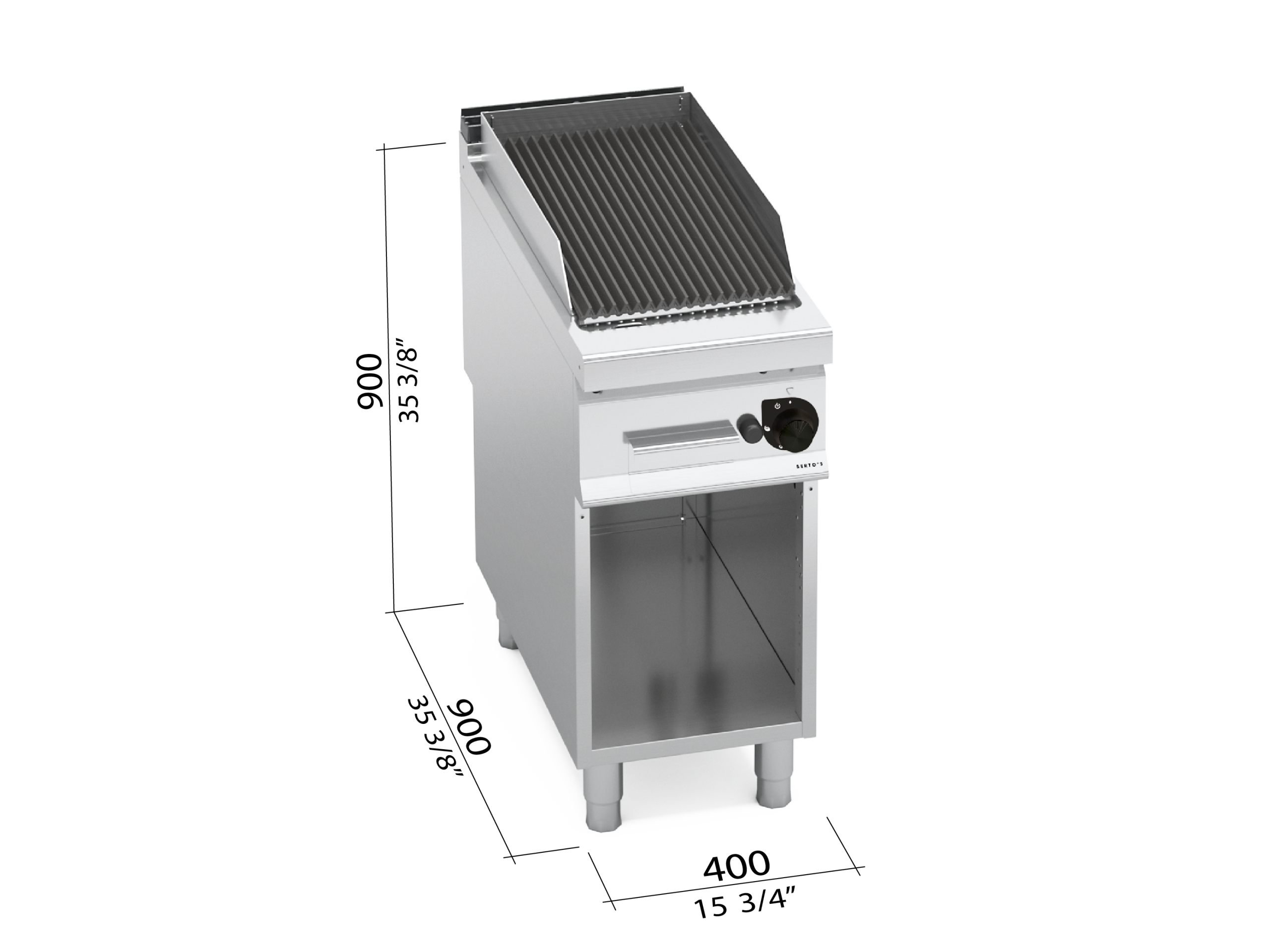 Barbacoa a gas con mueble 900 G9PL40M/G — BERTO'S
