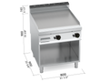 Frytop liso compound gas doble 900 mod. G9FL8M-2/CPD - BERTO'S