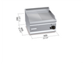 Fry-top Mixto Liso/Ranurado a Gas Frente Estrecho G6FM6B — BERTO'S