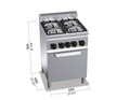 Cocina a Gas 4 Fuegos + Horno 1/1 Gas G6F4PW+FG1 - BERTO'S