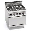 Cocina Industrial de 4 Quemadores con Horno — BERTO'S
