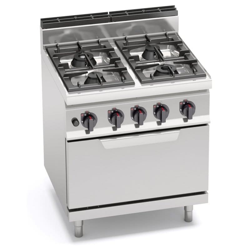 Cocina Industrial de 4 Quemadores con Horno — BERTO'S