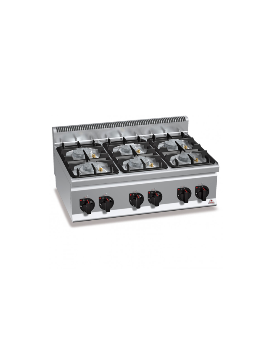 Cocina a Gas ECO POWER 6 Fuegos — BERTO'S