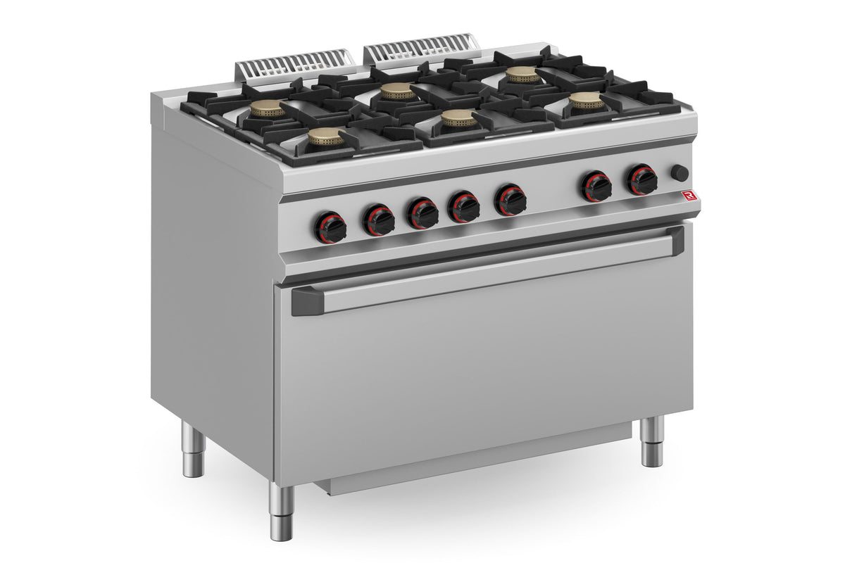 Cocina Modular de Pie 6 Fuegos Gas con Horno Maxi CG711+T — BERTO'S