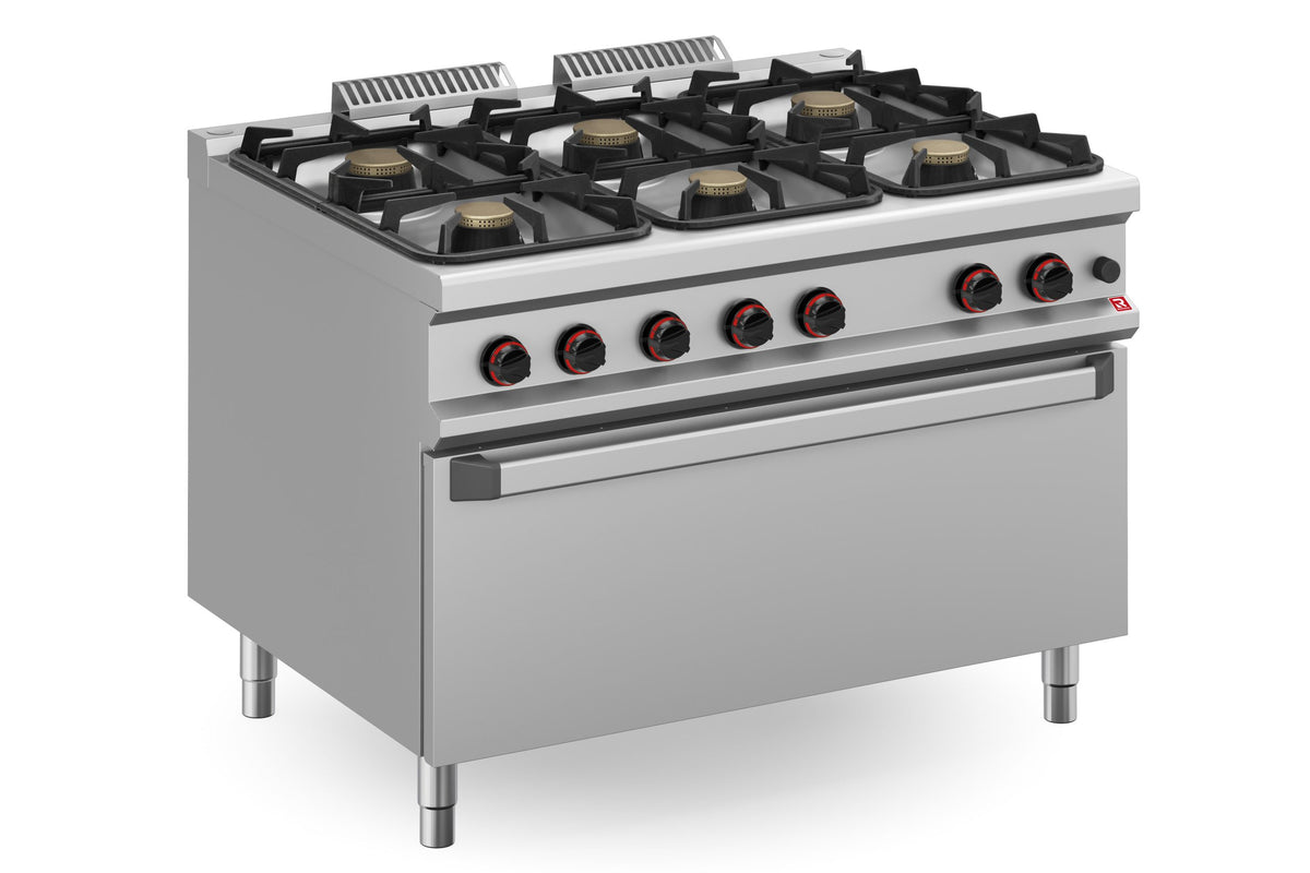 Cocina Modular de Pie 6 Fuegos Gas con Horno Maxi CG912+T — BERTO'S