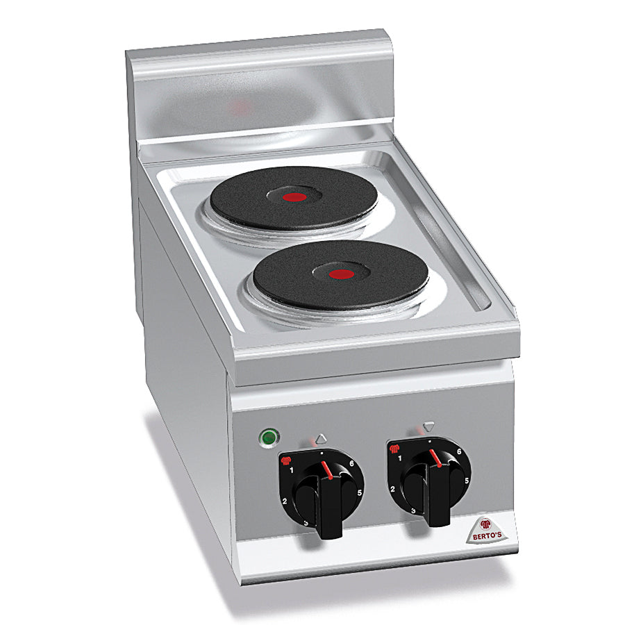 Cocina Eléctrica 2 Fuegos Frente Estrecho E6P2B — BERTO'S