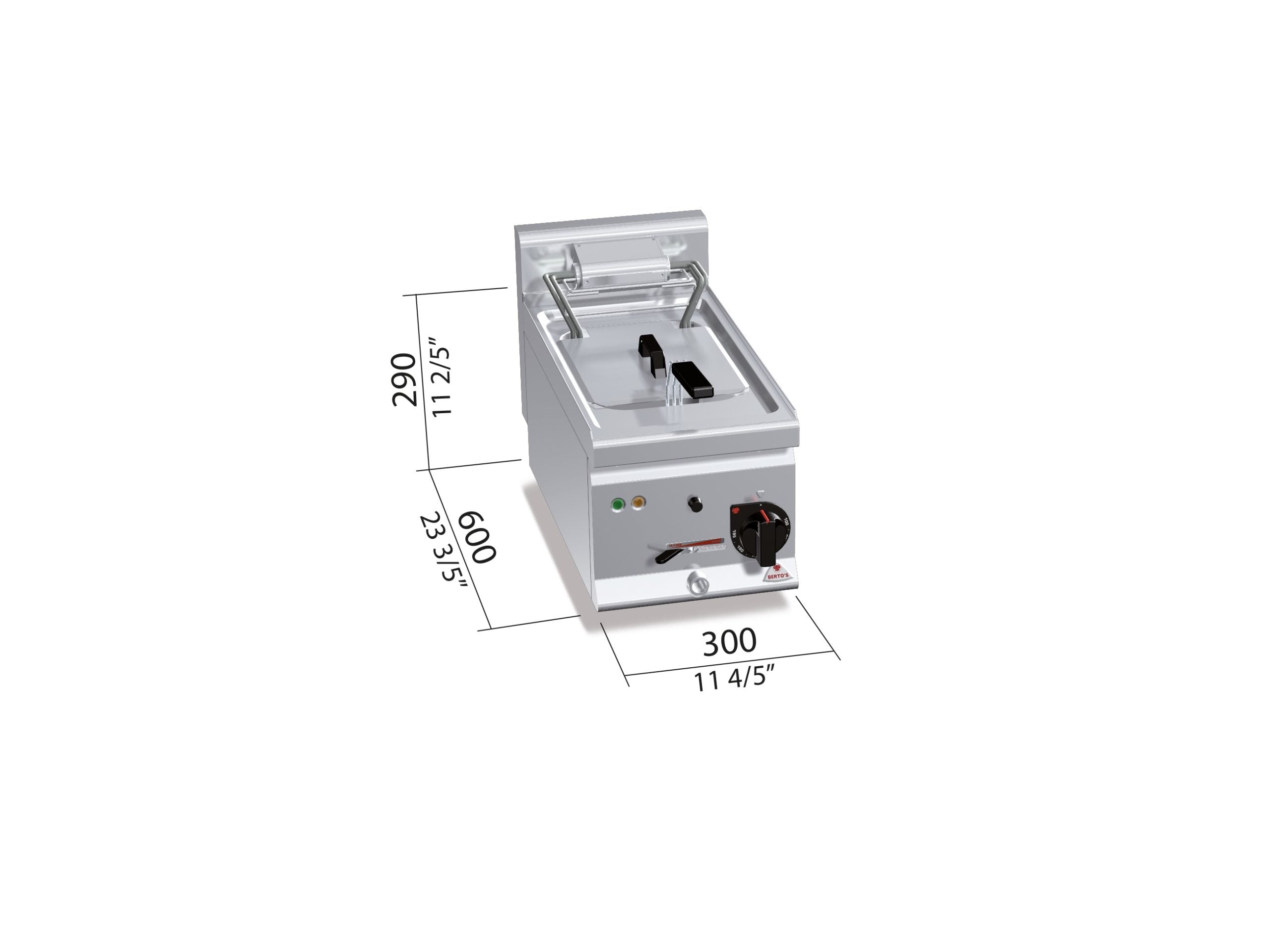 Freidora eléctrica de sobremesa 10 litros E6F10-3BS - BERTO'S