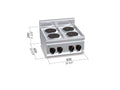 Cocina Eléctrica 4 Fuegos Frente Estrecho E6P4B — BERTO'S