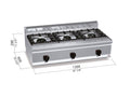 Cocina a Gas HIGH POWER 3 Fuegos — BERTO'S