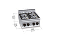 Cocina a Gas 4 Fuegos Frente Estrecho G6F4BPW — BERTO'S
