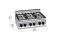 Cocina a Gas 6 Fuegos Frente Estrecho G6F6BPW — BERTO'S
