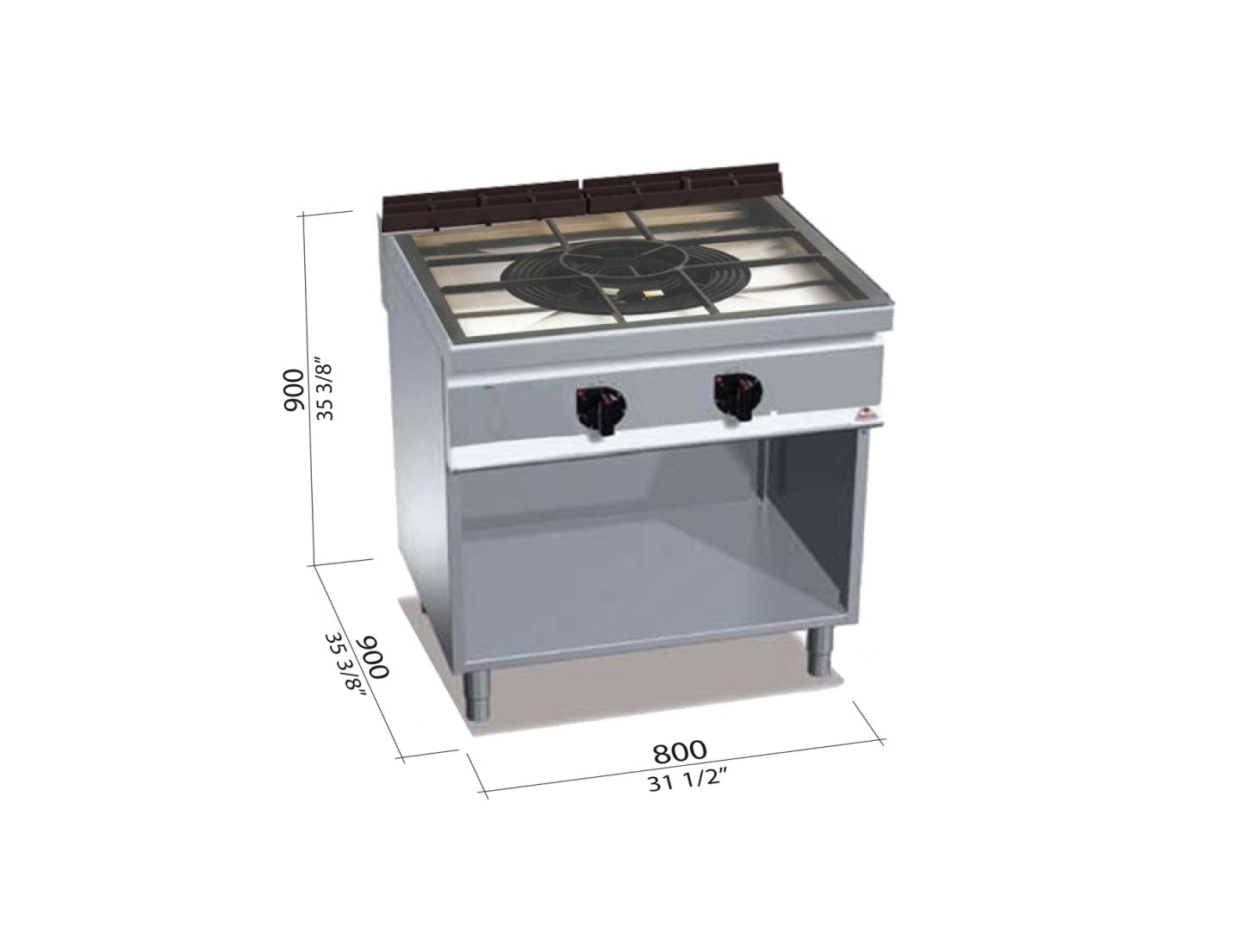 Paellero pie gas 800 MAXIMA-900 G9P31M - BERTO'S