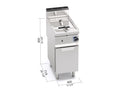 Freidora a gas con mueble 10L GL10M - BERTO'S