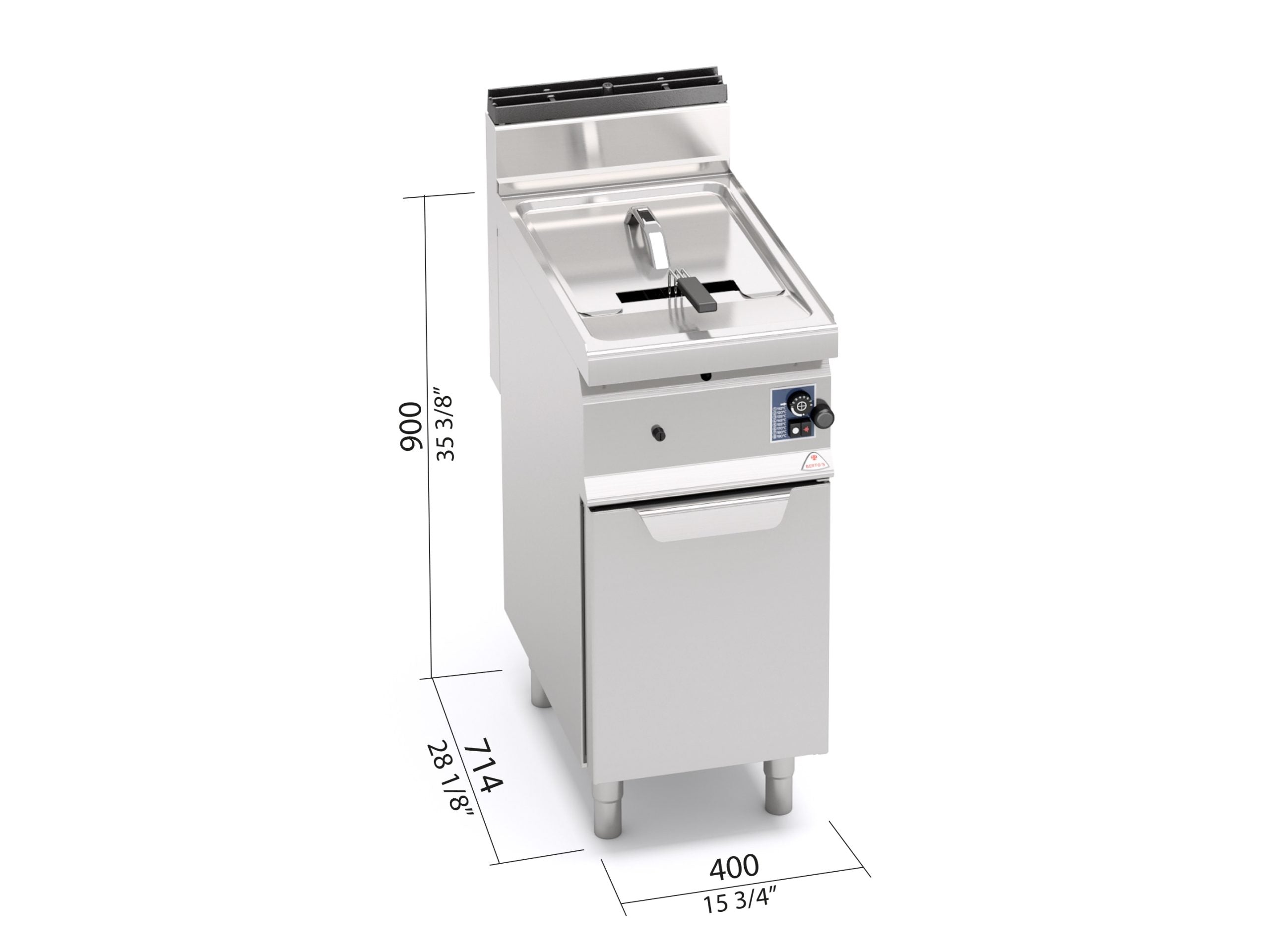 Freidora a gas con mueble 10L GL10M - BERTO'S