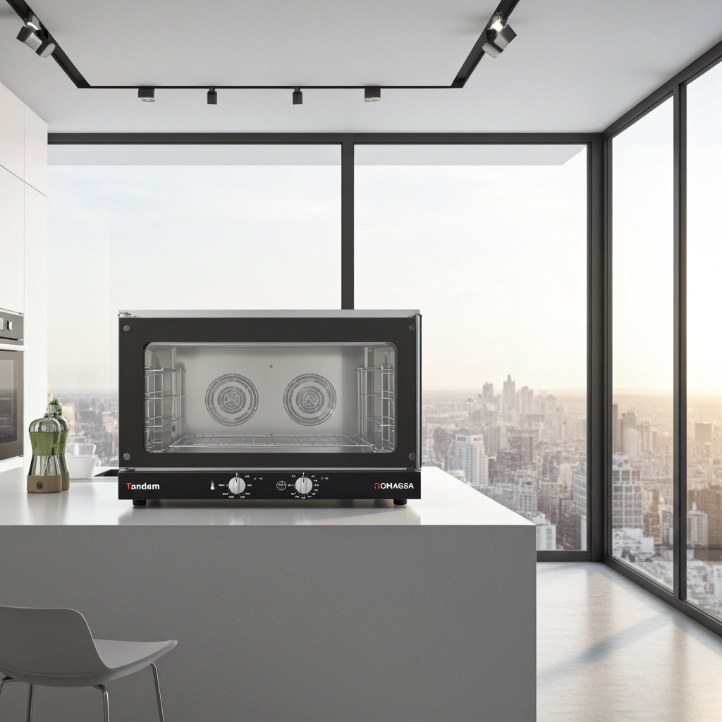 Horno convección eléctrico Tandem-4 Plus apertura lateral DX - ROMAGSA